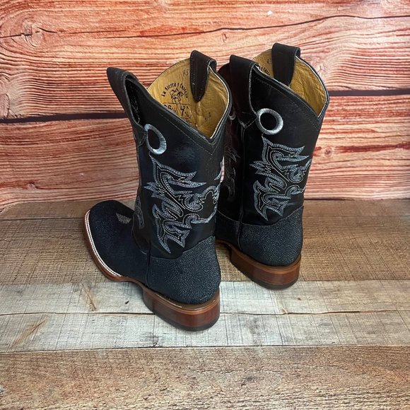 Men's Western Exotic Sting Ray Cowboy Square Toe Boots Botas Vaqueras Mantaraya - Picture 6 of 10